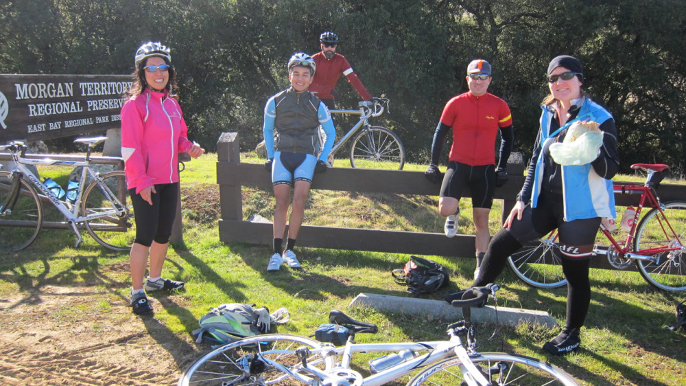 Lunch break at the top of the Morgan Territory climb
