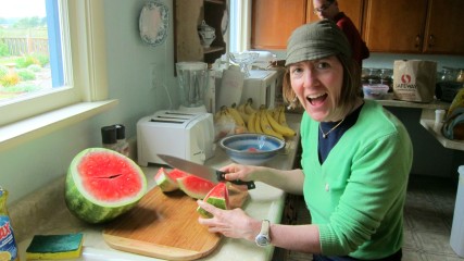Bridget loves watermelon!