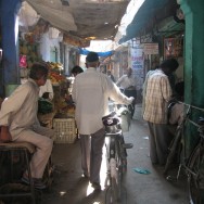man + bicycle