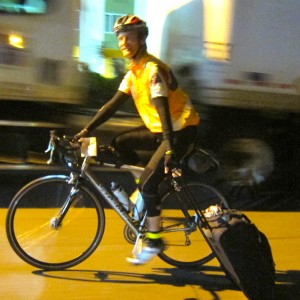 Patrick Rolling with His Rollie Bag